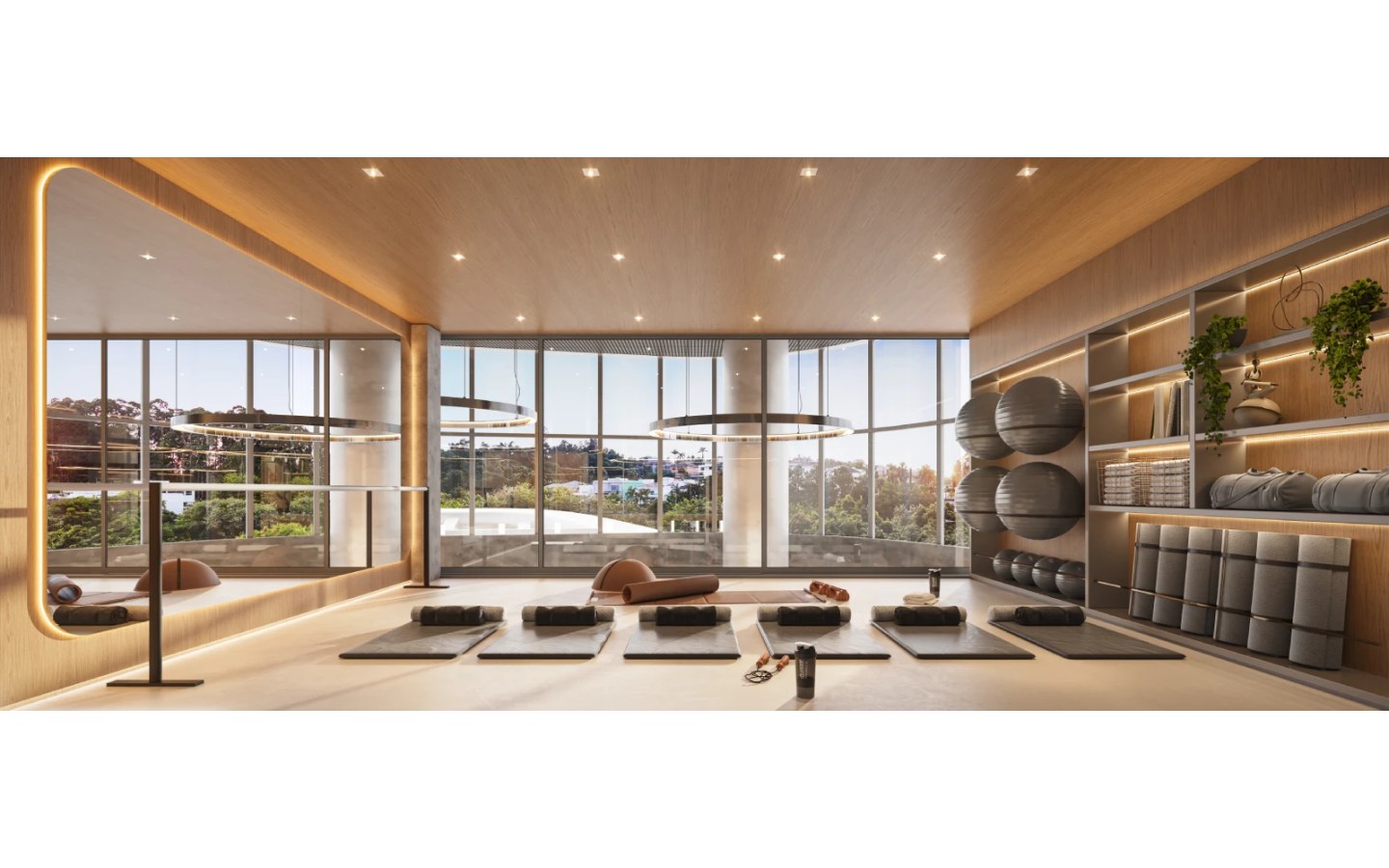 Square Design Residence em Alphaville — sala de ginástica e yoga