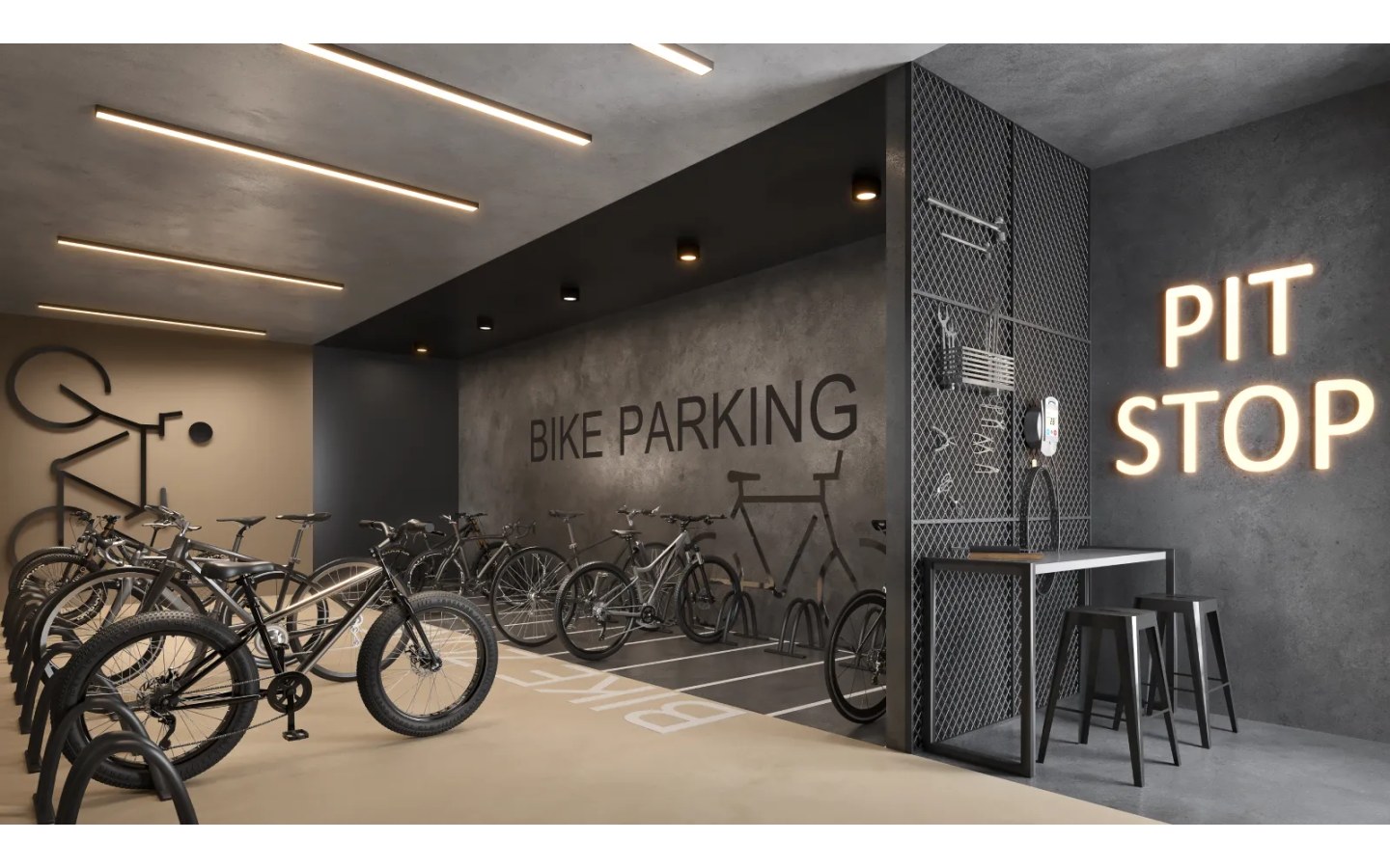 Square Design Residence em Alphaville — bicicletário