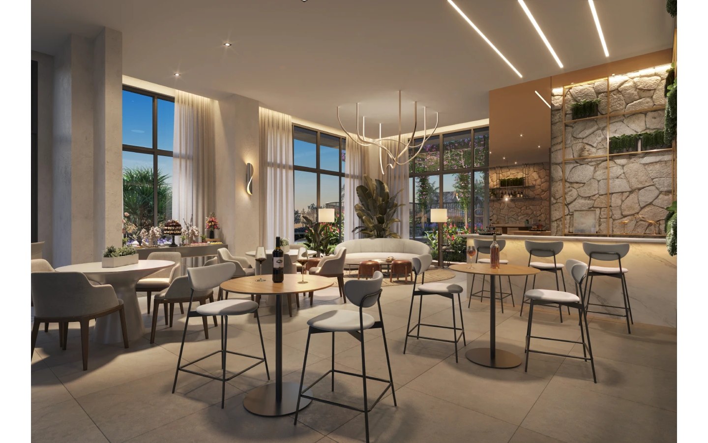 Square Design Residence em Alphaville — salão de festas