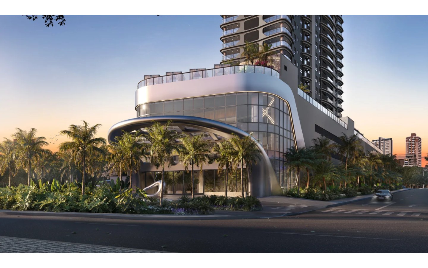 Square Design Residence – Atendimento Especializado (11) 4237-8776 Square Design Residence em Alphaville — fachada e embasamento com paisagismo