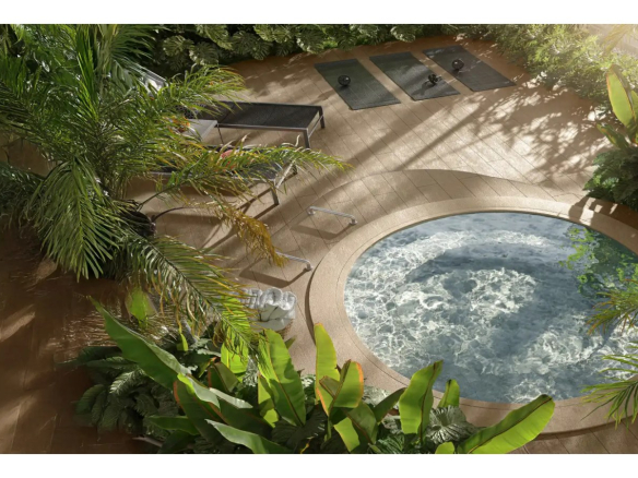 Square Design Residence em Alphaville — spa externo integrado ao paisagismo