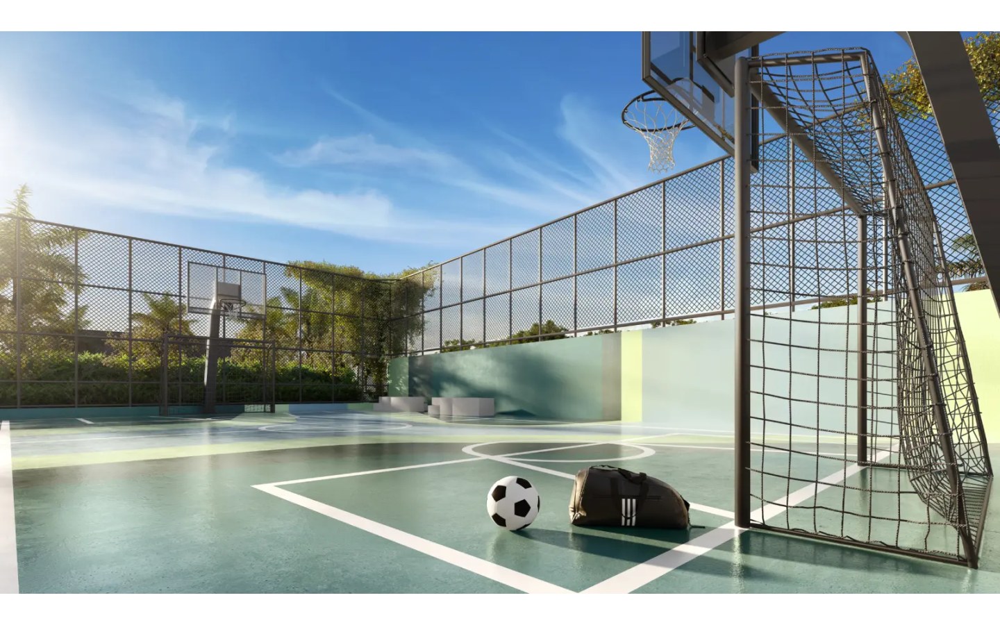 Square Design Residence – Atendimento Especializado (11) 4237-8776 Square Design Residence em Alphaville — quadra poliesportiva