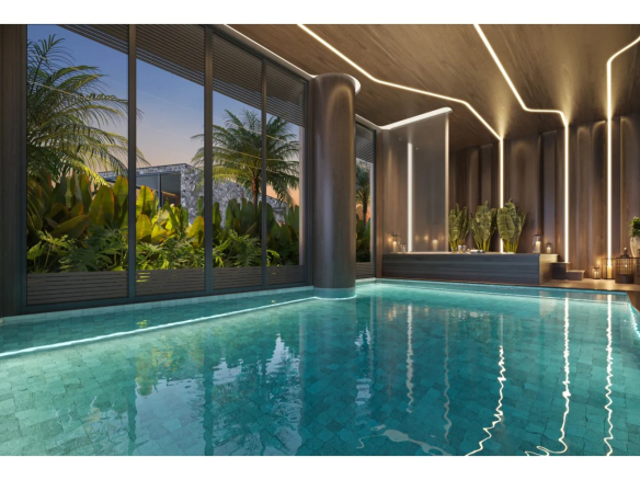 Square Design Residence em Alphaville — piscina coberta climatizada