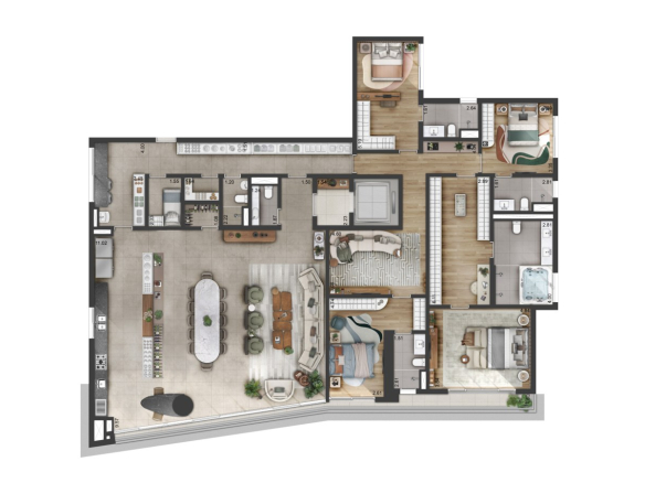Planta oficial de 330 m² do Terrah Alphaville
