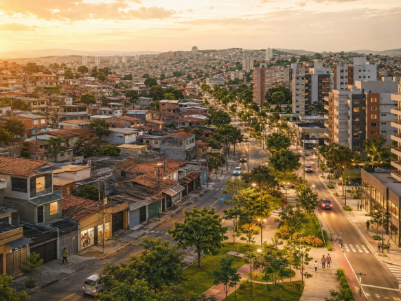 Representação editorial da transformação urbana de um bairro de Osasco