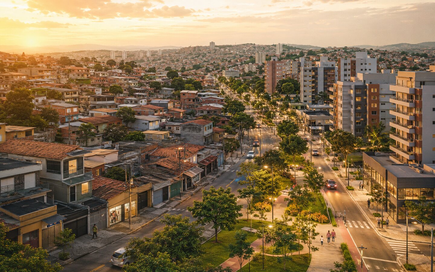 Representação editorial da transformação urbana de um bairro de Osasco