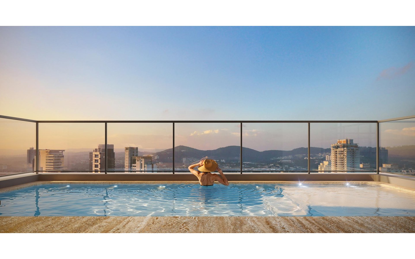 Perspectiva do living do Vista Alphagran