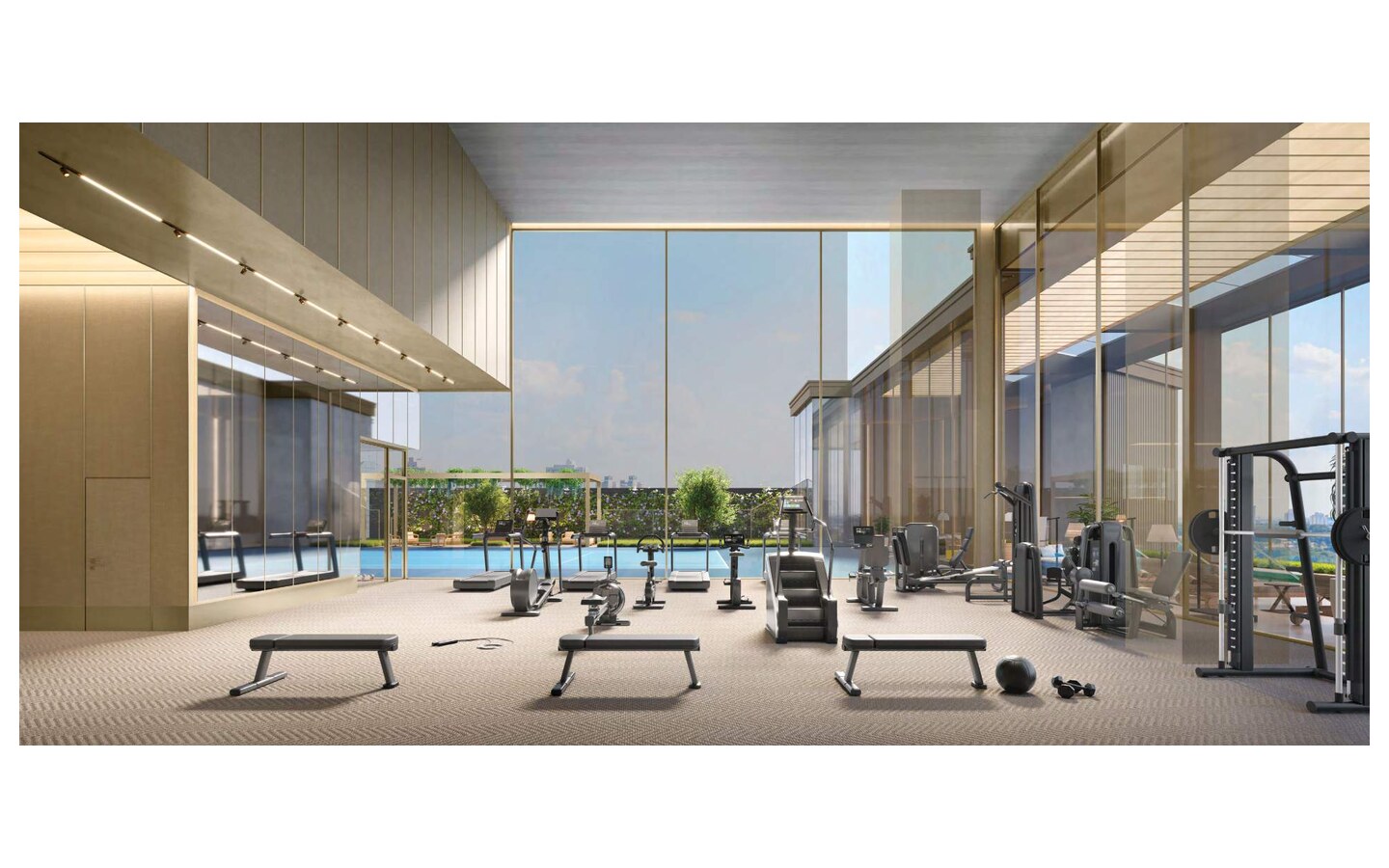 Perspectiva do fitness do Vista Cyrela Torre Milano