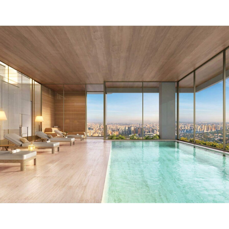Vista Cyrela Furnished By Armani/Casa – Milano. Vista Cyrela Milano cobertura 708 m2: The Spa no 47º pavimento, área comum do condomínio