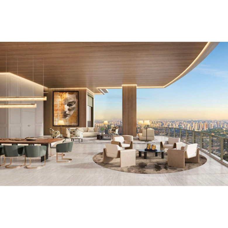 Perspectiva da unidade tipo final 1 de 395 m² do Vista Cyrela Torre Milano