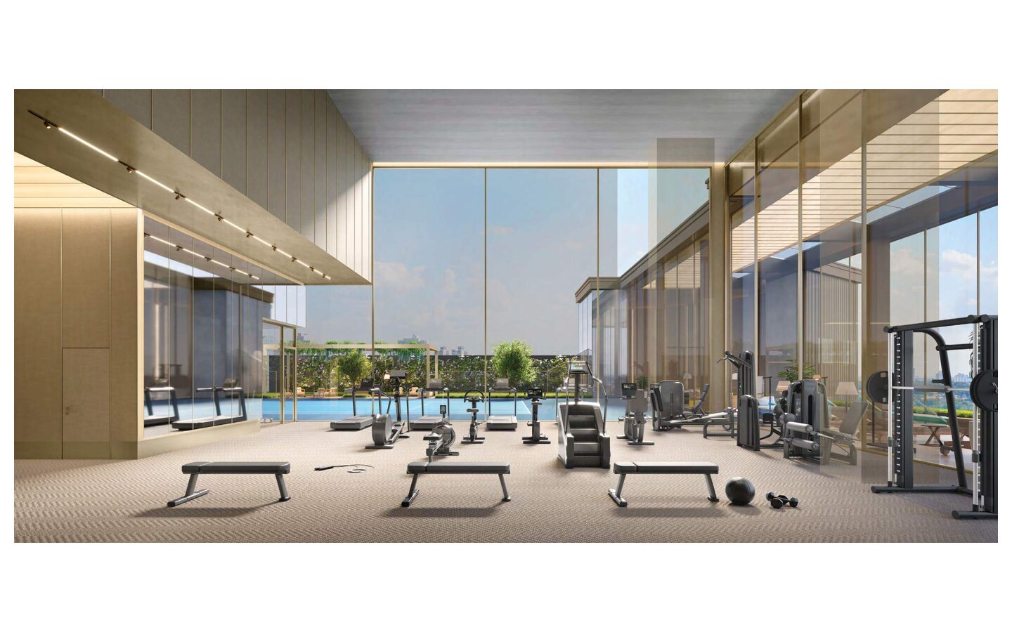 Perspectiva do fitness do Vista Cyrela Torre Milano