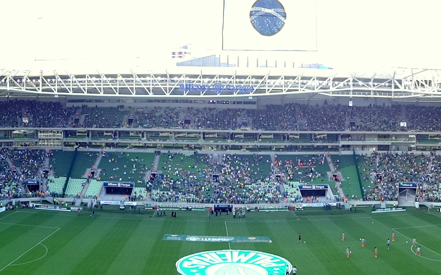 Vista panorâmica interna do Allianz Parque, próximo a Perdizes
