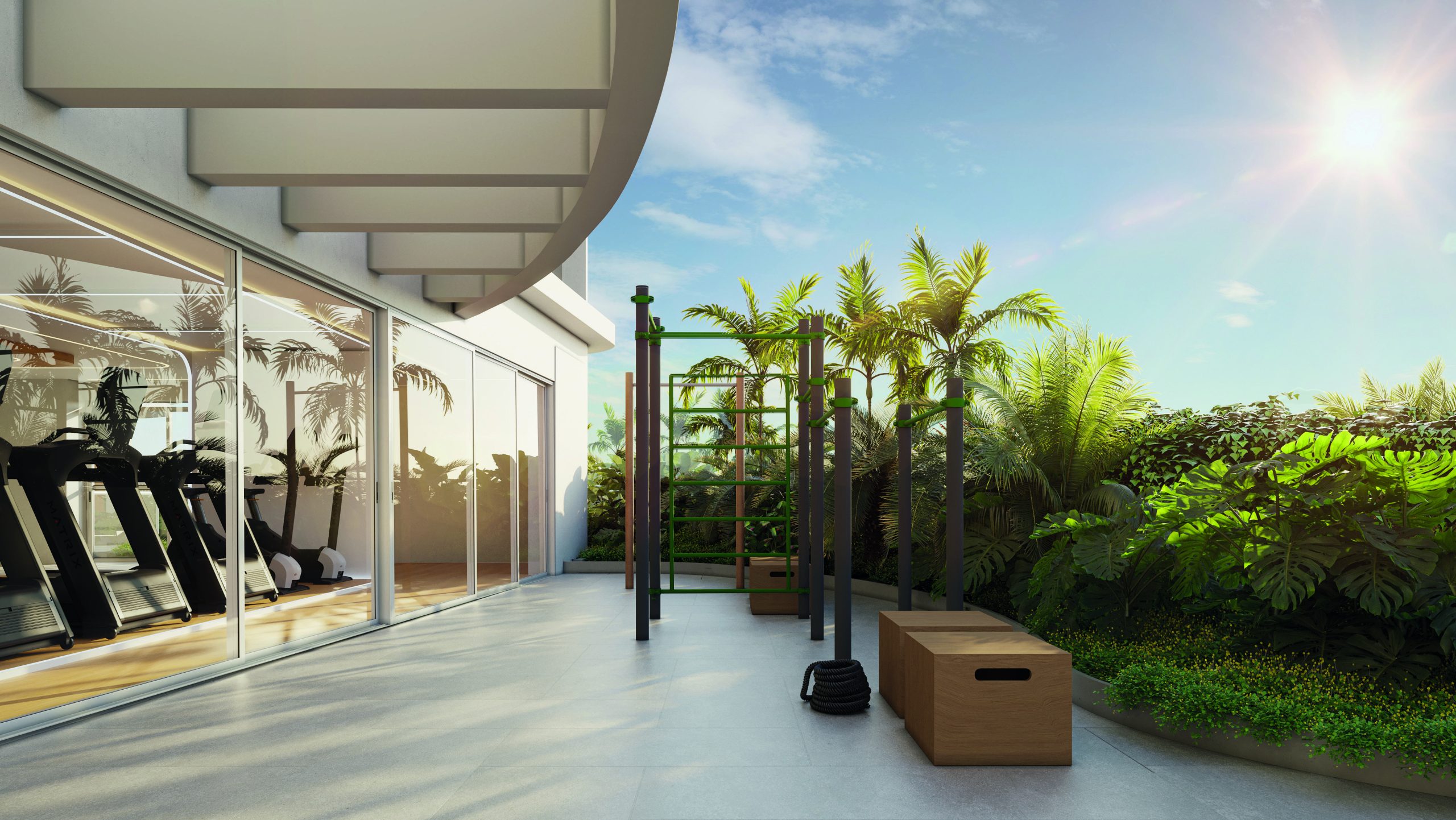 Sunset Itapecuru — perspectiva ilustrada de fitness externo
