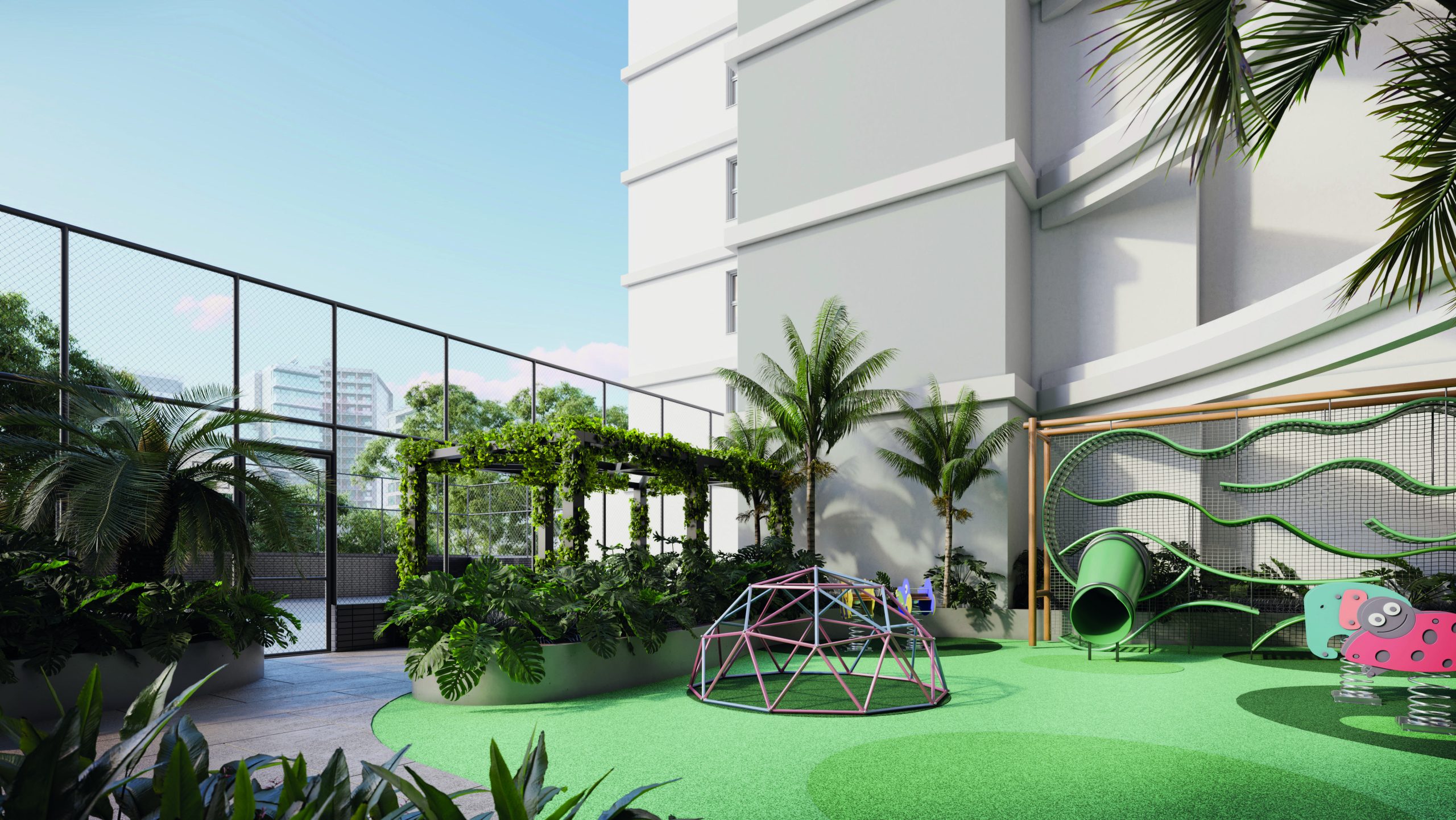 Sunset Itapecuru — perspectiva ilustrada de playground