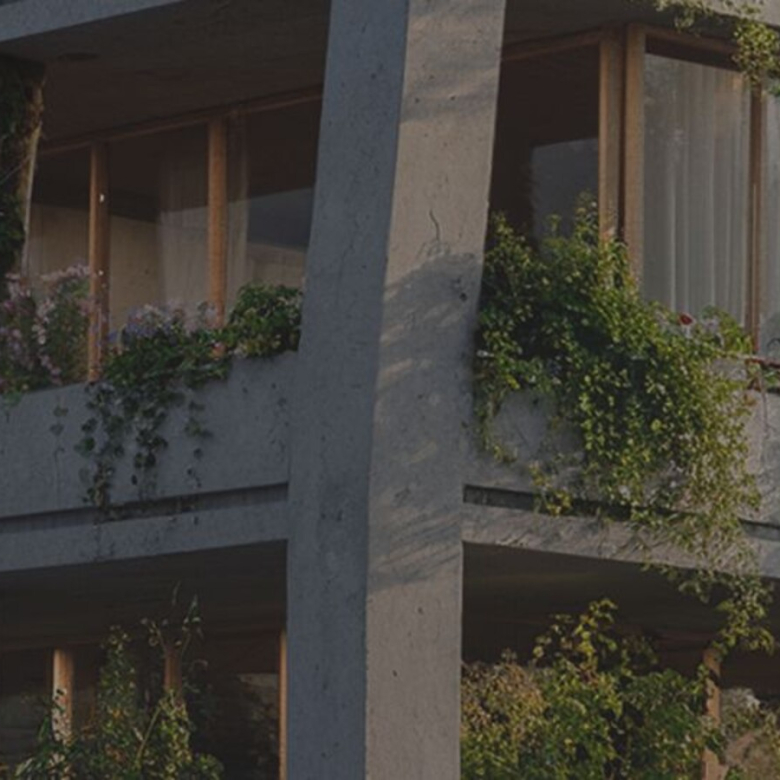 Detalhe da fachada com vegetação do Aléia Jardins, perspectiva oficial da SDI
