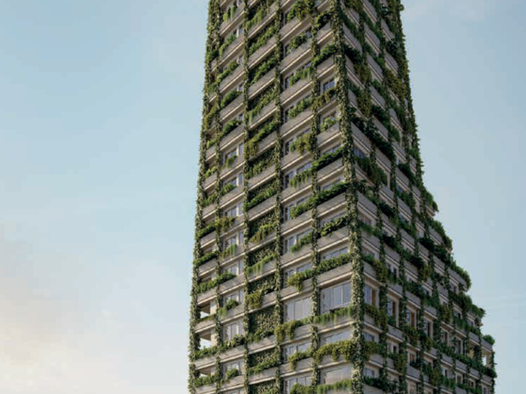 Perspectiva ilustrativa da torre do Aléia Jardins, extraída do book oficial da SDI.