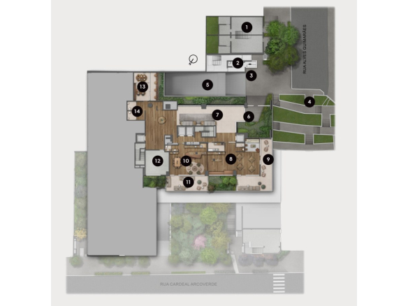 Implantação Térreo — Almá Pinheiros