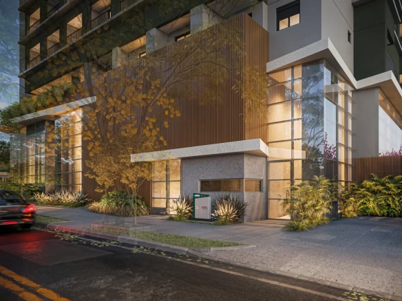 Alves Pinheiros 38 m2 2 dormitórios com lobby contemporâneo