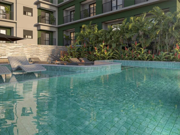 Capa da piscina e solarium do Alves Pinheiros em São Paulo