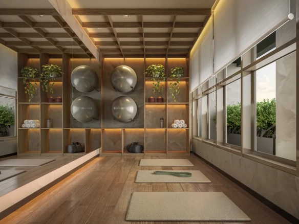 Espaço yoga do empreendimento Alves Pinheiros em São Paulo
