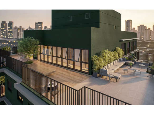 Rooftop do empreendimento Alves Pinheiros em São Paulo