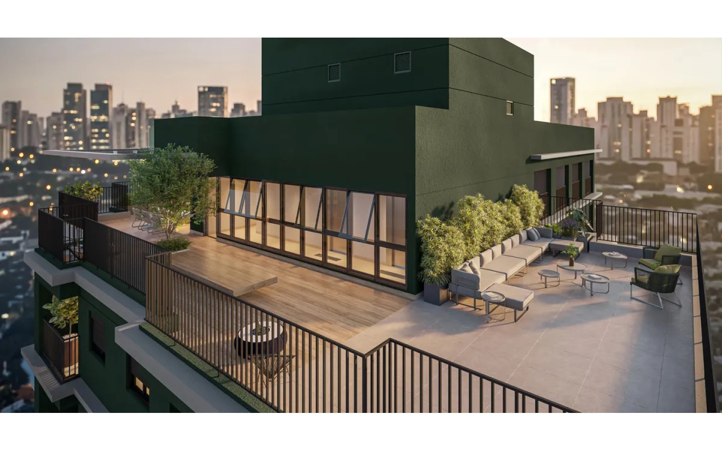 Rooftop do empreendimento Alves Pinheiros em São Paulo