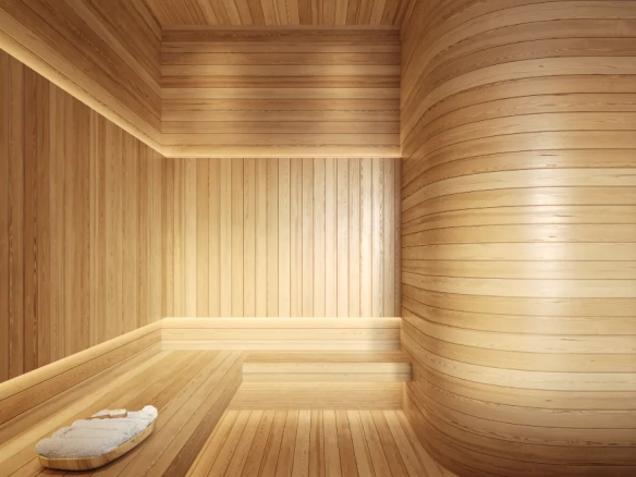 Imagem oficial do sauna do Amaz Alphaville