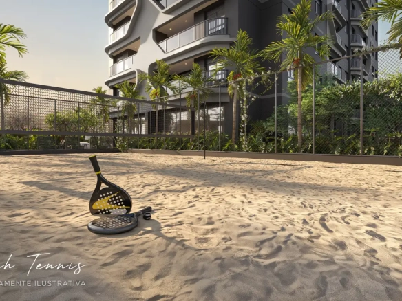 Quadra de beach tennis do Art Design Residence