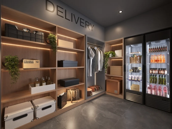 Espaço delivery do Art Design Residence