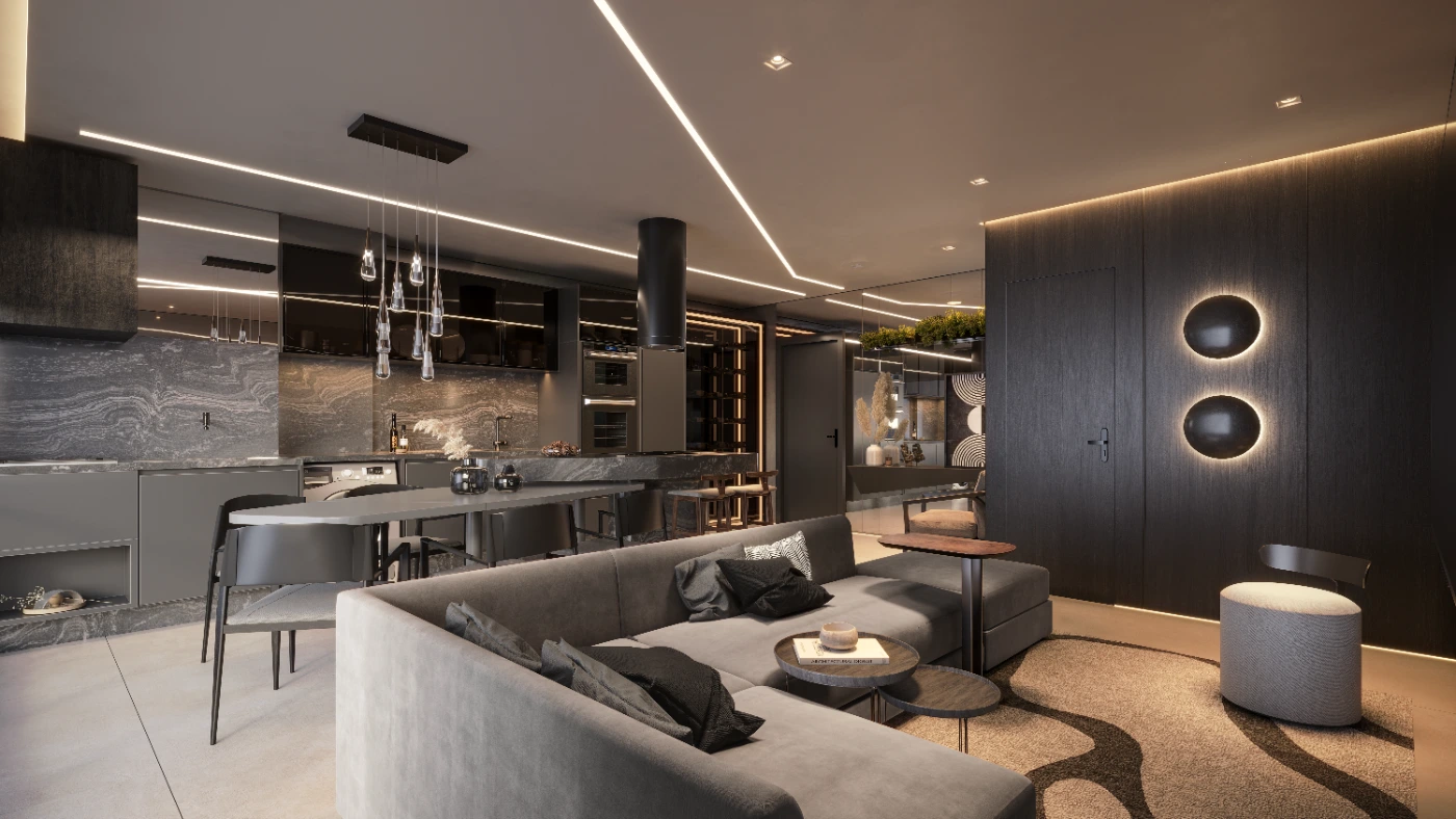 Art Design Residence – living decorado 2 – Atendimento Especializado (11) 4237-8776 | 98026-0864 Sala de estar decorada do Art Design Residence