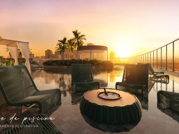 Lounge da piscina do Art Design Residence