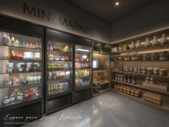 Espaço para mini mercado do Art Design Residence