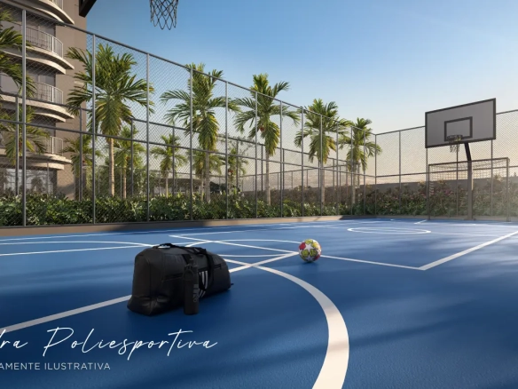 Quadra poliesportiva do Art Design Residence