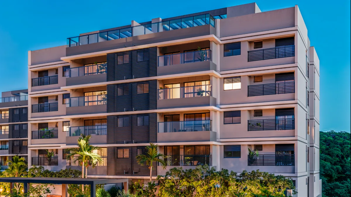Fachada principal do Aura Tamboré, anúncio de 125 m²