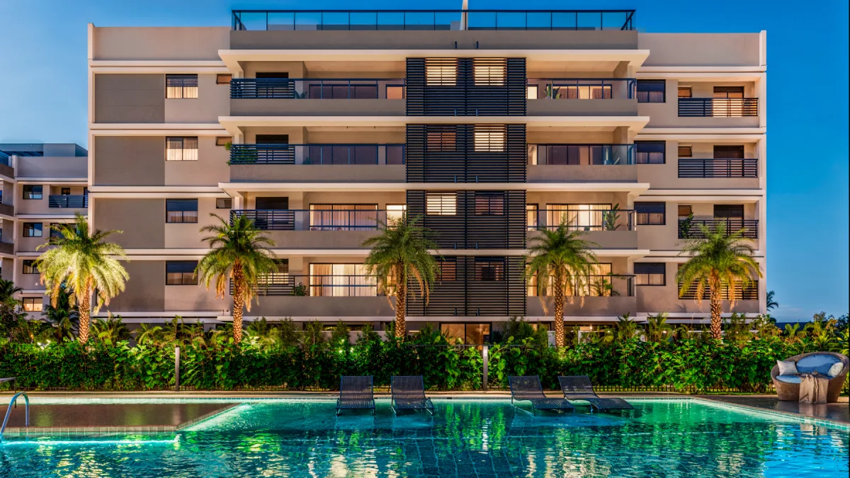 Vista das torres do Aura Tamboré, anúncio duplex de 250 m²