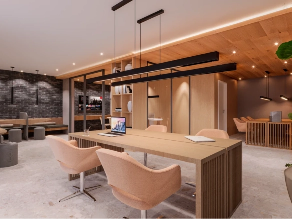 Espaço de coworking do Aura Tamboré