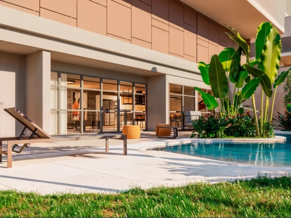 Espaço VIP próximo à piscina do Aura Tamboré