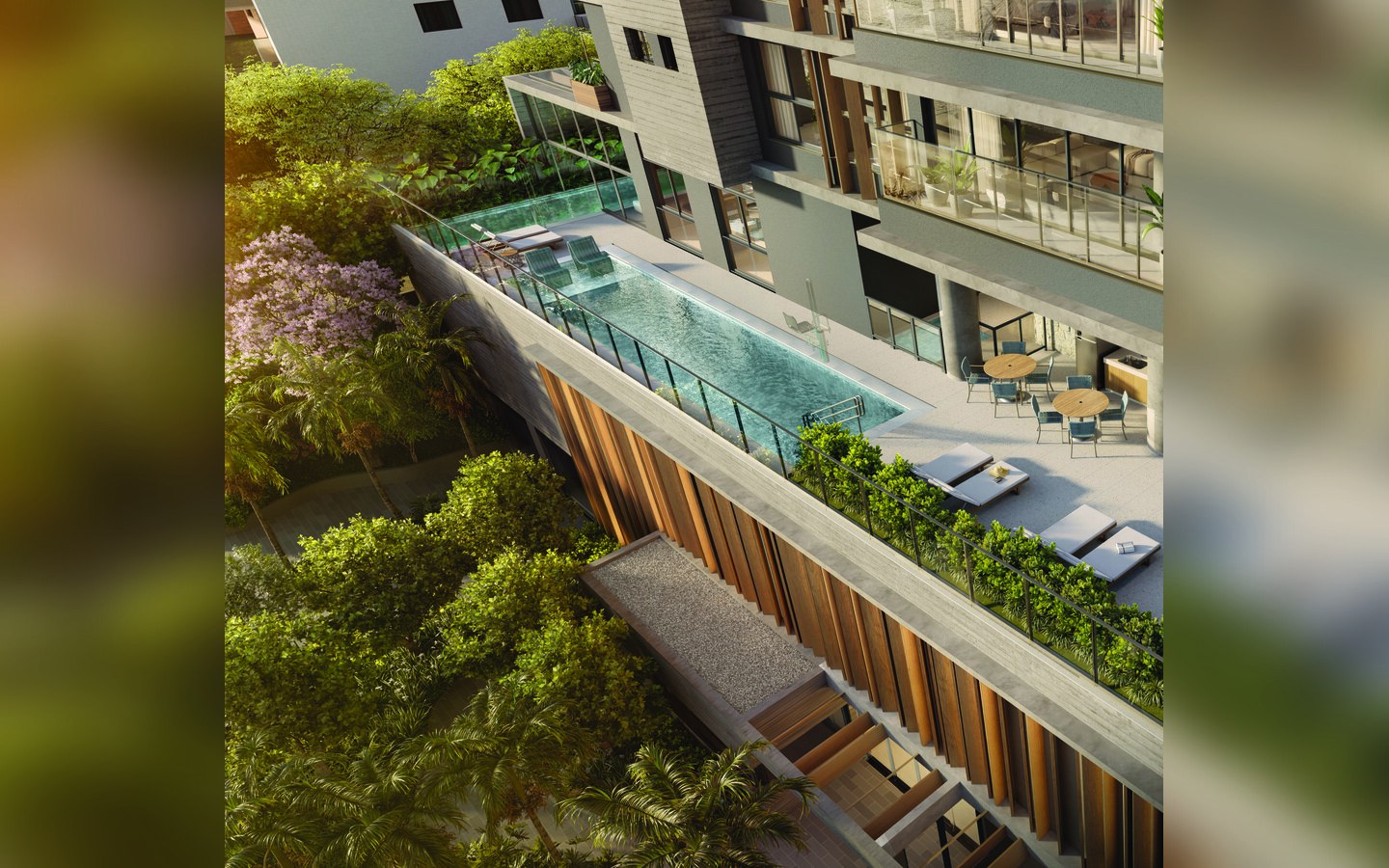 Authoria by Dubai – lazer da cobertura duplex – Atendimento Especializado (11) 4237-8776 | 98026-0864 Área de lazer com paisagismo no Authoria by Dubai