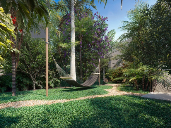 Jardim com redário do Brisea Moema