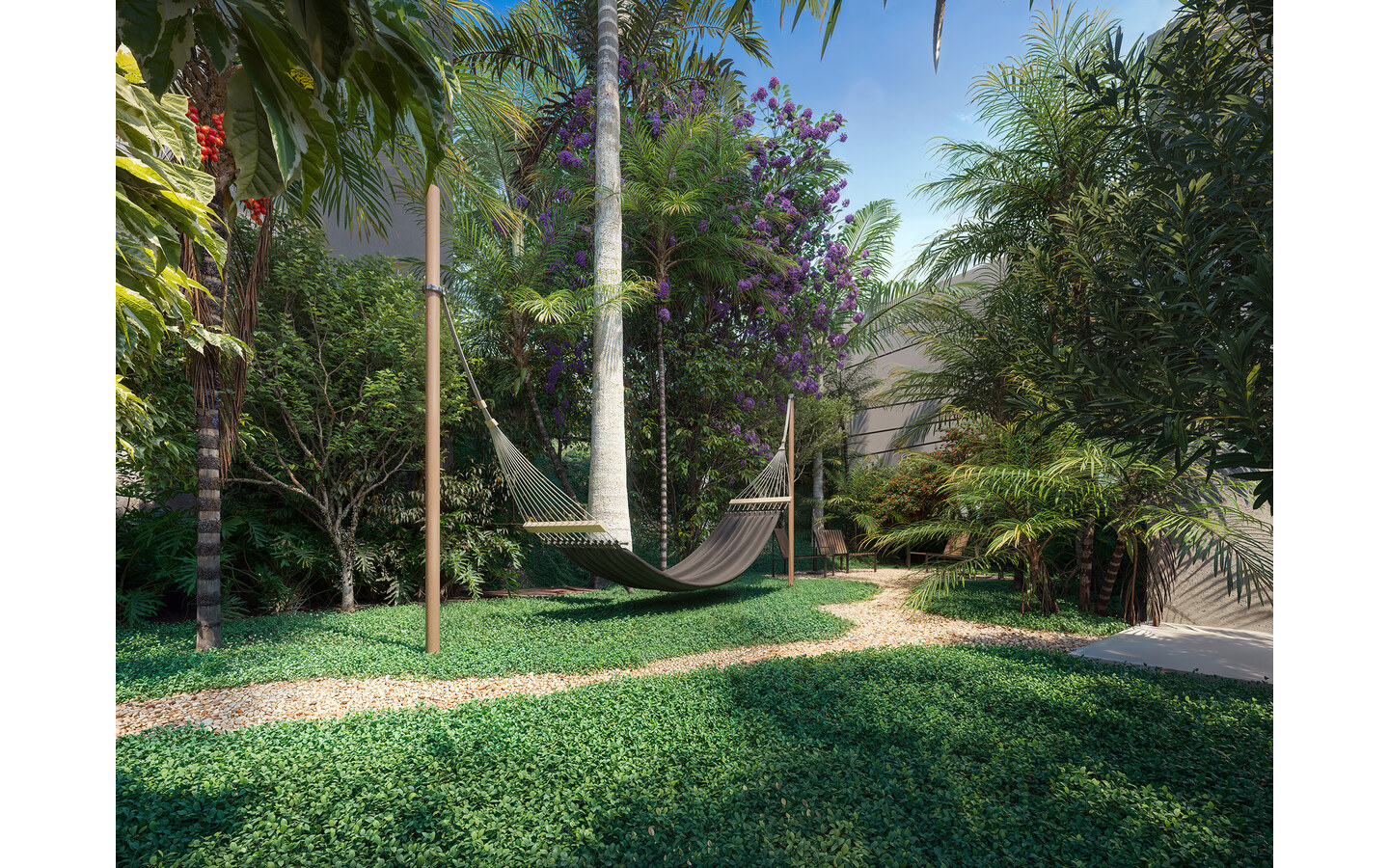 Brisea Moema – Atendimento Especializado (11) 4237-8776. Jardim com redário do Brisea Moema