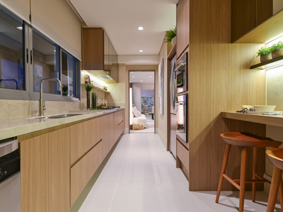 Cozinha do decorado, vista 1 — Brisea Moema