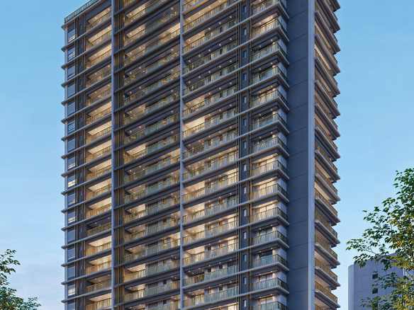Fachada da torre residencial Brisea Moema