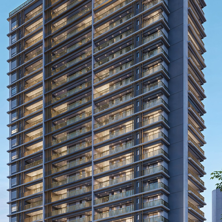 Fachada da torre residencial Brisea Moema