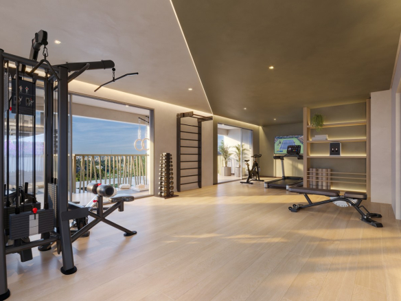 Espaço fitness do Brisea Moema Studios