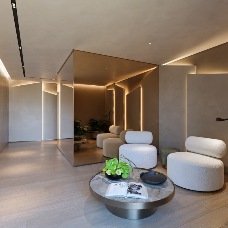 Hall de entrada do Brisea Moema Studios