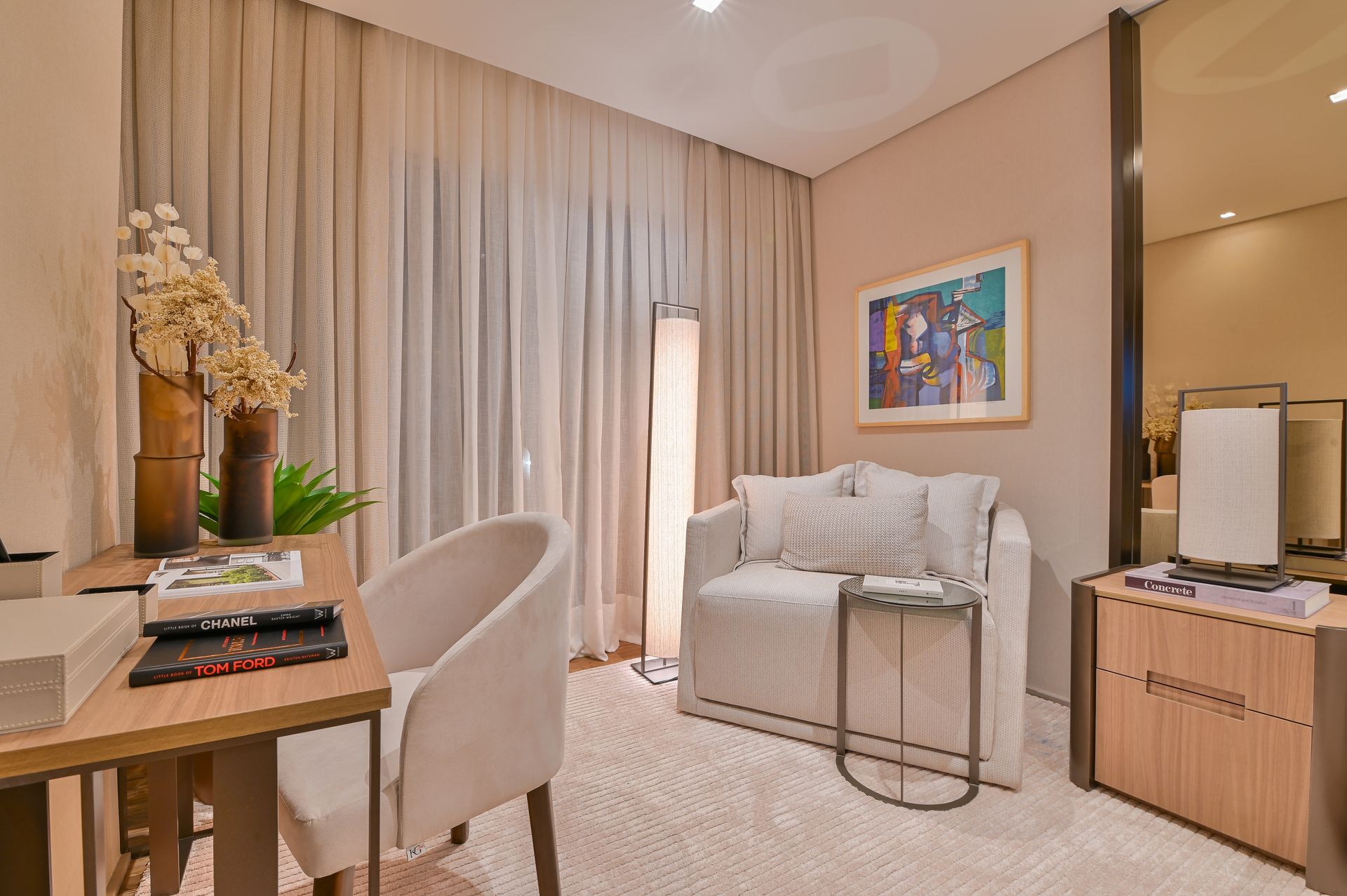 Suíte master do decorado, vista 3 — Brisea Moema