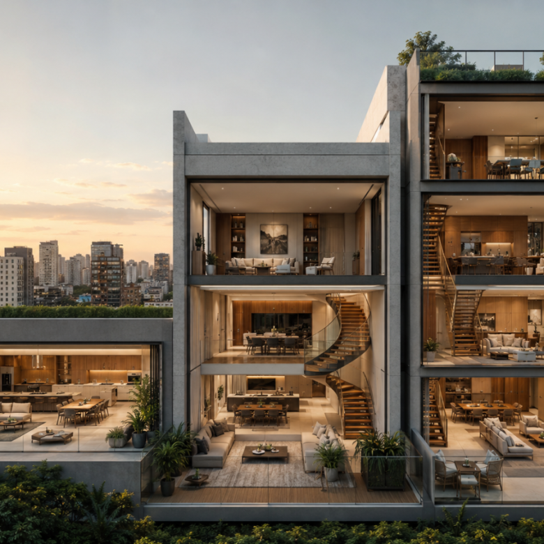 Cobertura duplex, triplex ou apartamento tipo: qual escolher?