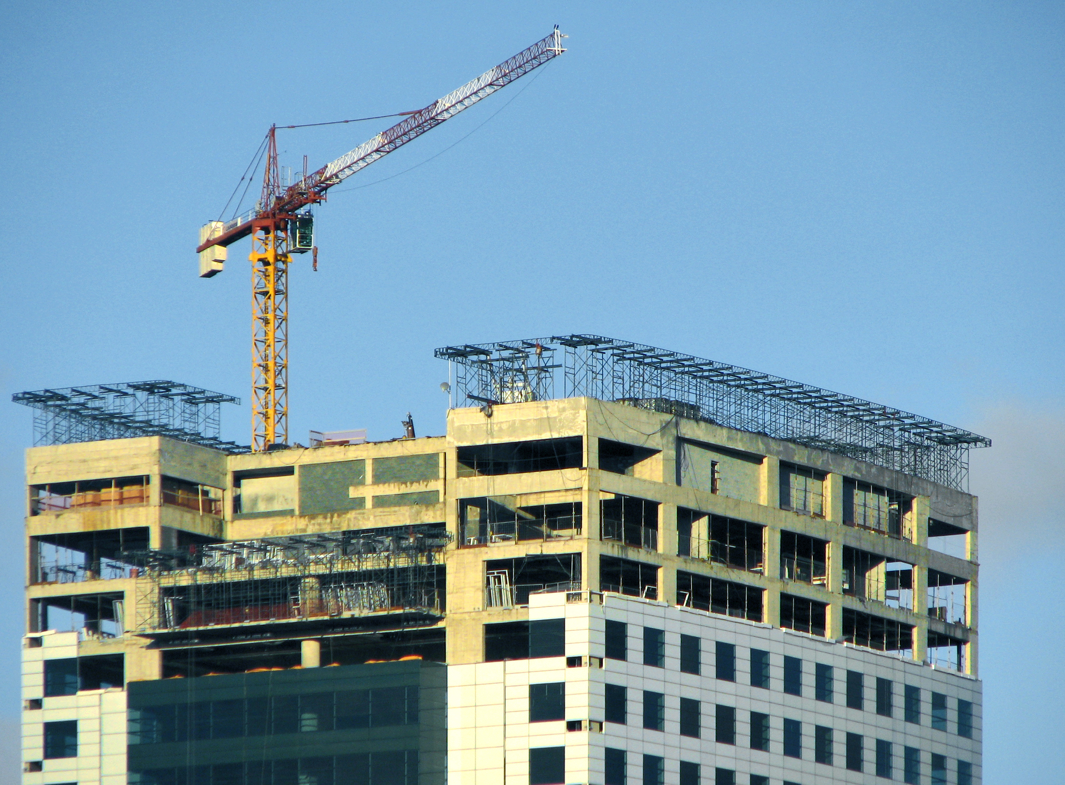 Edifício residencial em construção na cidade de São Paulo