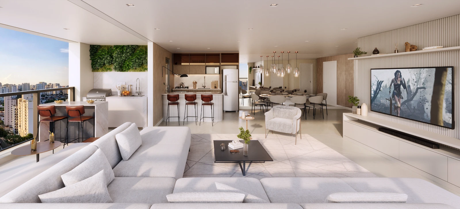 Eternity Residence: Living ampliado de 108 m²