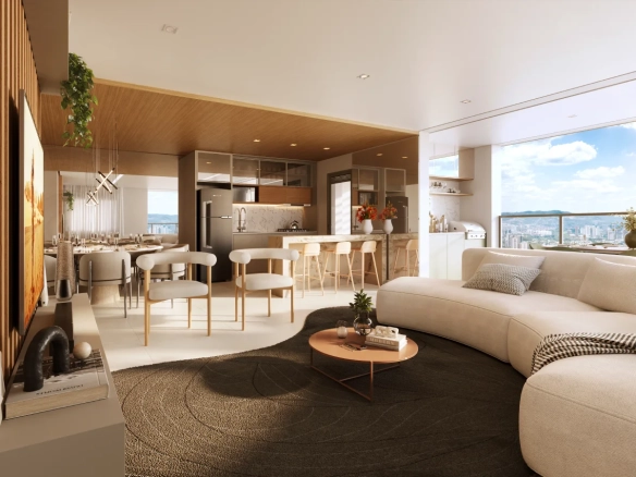 Eternity Residence: Living ampliado de 122 m²